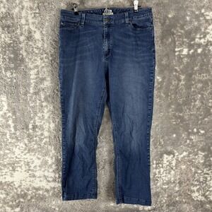 L.L.Bean Size‎ 16 Classic Fit Straight Leg Denim Jeans Blue Women